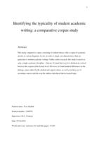 Identifying the typicality of student academic writing: a comparative corpus study