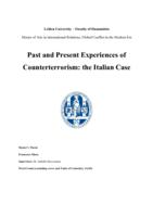 Past and Present Experiences of Counterterrorism: the Italian Case