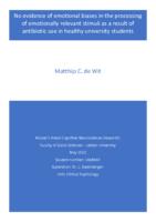 No evidence of emotional biases in the processing of emotionally relevant stimuli as a result of antibiotic use in healthy university students