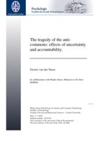 The tragedy of the anti-commons: effects of uncertainty and accountability