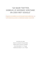 ‘GA NAAR TWITTER, GEBRUIK JE GEZONDE VERSTAND EN ZOEK MET GOOGLE’