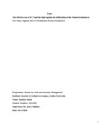 The effective use of ICT and the fight against the infiltration of the Fulani herdsmen in Oyo State, Nigeria: The Co-Production Process Perspective