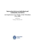 Interaction between individual and community narratives: An Exploratory Case Study of the Volendam Fire 2000