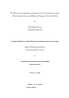 The Effects of Prison Education on Employment of the Formerly Incarcerated: A Meta-Analysis of Correctional Education Programs in the United States