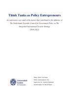Think Tanks as Policy Entrepreneurs