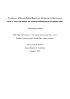 The Influence of Domestic Political Equality and Membership of a Discriminated Group on Trust in the National and European Parliament Across EU Member States