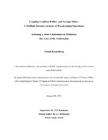 Coupling Coalition Politics and Foreign Policy: A Multiple Streams Analysis of Peacekeeping Operations