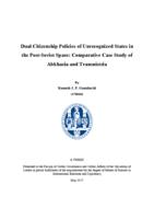 Dual Citizenship Policies of Unrecognized States in the Post-Soviet Space