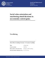 Social value orientation and sanctioning attack decisions in an economic contest game.