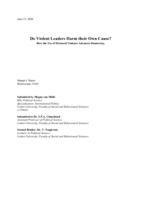 Do Violent Leaders Harm their Own Cause?  How the Use of Electoral Violence Advances Democracy