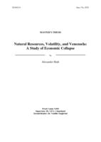 Natural Resources, Volatility, and Venezuela:  A Study of Economic Collapse