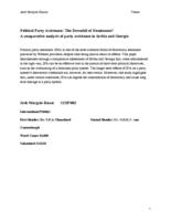 Political Party Assistance: The Downfall of Dominance? A comparative analysis of party assistance in Serbia and Georgia