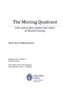 The Missing Quadrant. Left-conservative parties and voters in Western Europe.