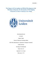 The Impact of Corruption on Official Development Aid Working to Improve the Economies of Developing Countries