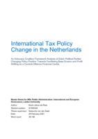 International Tax Policy Change in the Netherlands