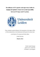 The influence of EU agencies and supervisory bodies in shaping the legislative framework on interoperability between EU large-scale IT systems