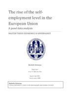 The rise of the self-employment level in the European Union