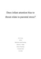 Does infant attention bias to  threat relate to parental stress?