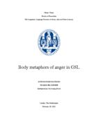 Body metaphors of anger in GSL