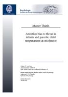 Attention bias to threat in  infants and parents: child  temperament as moderator