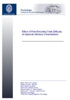 Effect of Post-Encoding Task Difficulty on Episodic Memory Consolidation