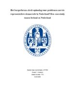 Het burgerforum als dé oplossing voor problemen met de representatieve democratie in Nederland? Een case-study tussen Ierland en Nederland