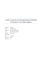 Credit Constraints and Intergenerational Mobility in Education in the Italian Regions