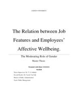 The Relation between Job Features and Employees’ Affective Wellbeing