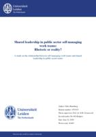 Shared leadership in public sector self-managing work teams