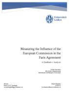 Measuring the Influence of the European Commission in the Paris Agreement - A Qualitative Analysis