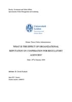 What is the effect of organizational reputation on cooperation for regulatory agencies?