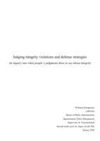 Judging integrity violations and defense strategies