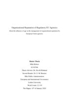 Organizational Reputation of Regulatory EU Agencies