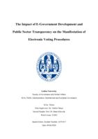 The Impact of E-Government Development and Public Sector Transparency on the Manifestation of Electronic Voting Procedures