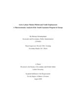 Active Labour Market Policies and Youth Employment