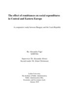 The effect of remittances on social expenditures in Central and Eastern Europe