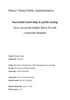 Successful leadership in public setting