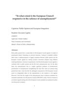 “To what extent is the European Council responsive to the salience of unemployment?”