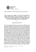 The long term effect of the Broad-Based Black Economic Empowerment policy on the firm performance of Johannesburg Stock Exchange-listed companies