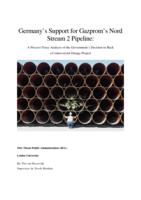 Germany’s Support for Gazprom’s Nord Stream 2 Pipeline