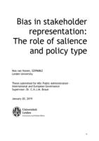 Bias in stakeholder representation The role of salience and policy type_x000D_