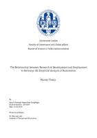 The Relationship between Research &amp; Development and Employment in Germany