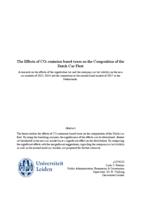 The Effects of CO2 emission based taxes on the Composition of the Dutch Car Fleet