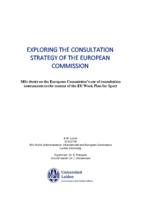 Exploring the consultation strategy of the European Commission