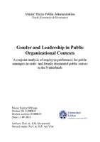 Gender and Leadership in Public Organizational Contexts