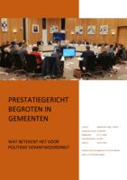 Prestatiegericht begroten in gemeenten