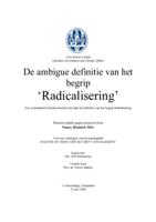 De ambigue definitie van het begrip &apos;Radicalisering&apos;