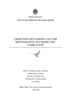 Crisis-Induced Learning and The Reintegration of Former FARC Combatants