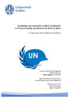 Examining state motivations behind contributions to UN peacekeeping operations in the Horn of Africa