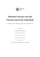 Homicide Clearance rate and Clearance time in the Netherlands
